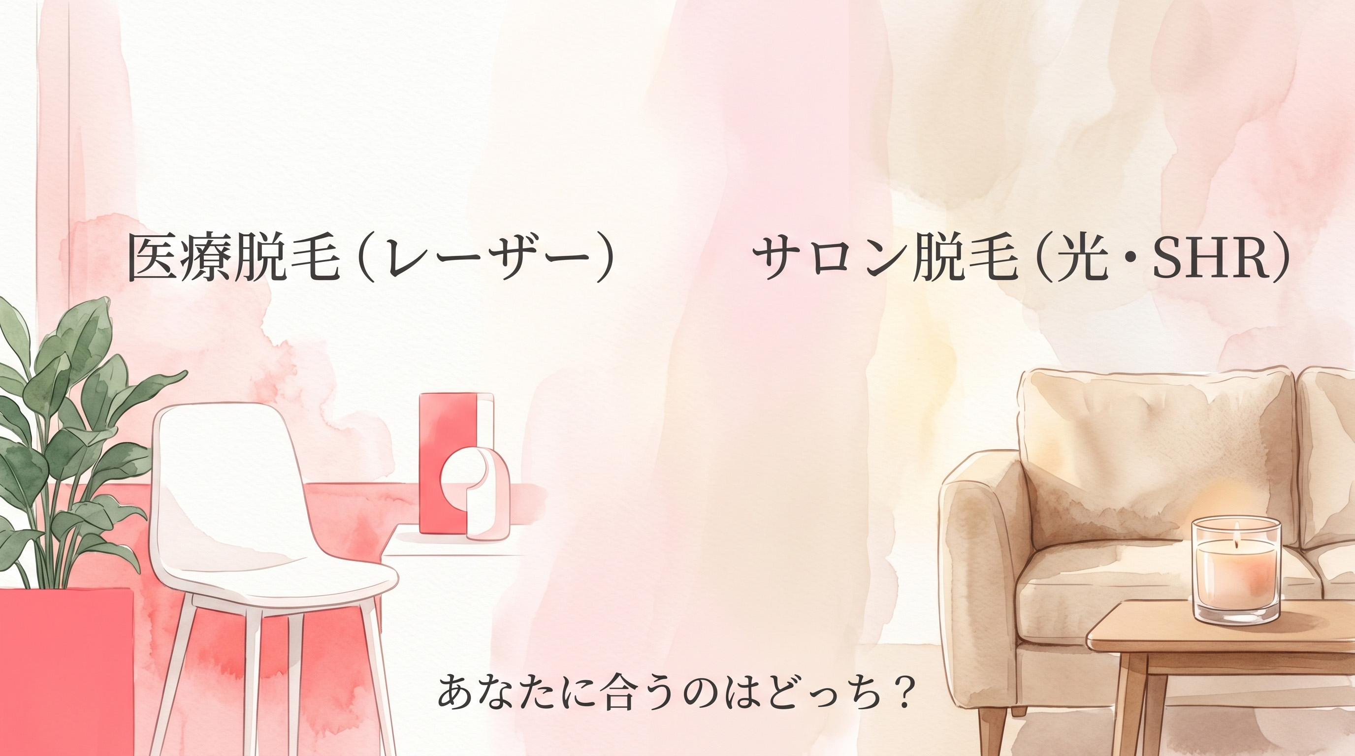 医療脱毛とサロン脱毛の違い — あなたに合うのはどっち？